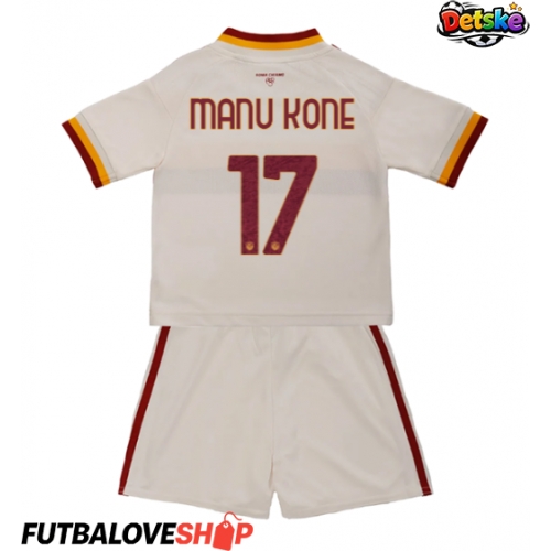 Dres AS Roma Manu Kone #17 Preč pre deti 2026-27 Krátky Rukáv (+ trenírky)